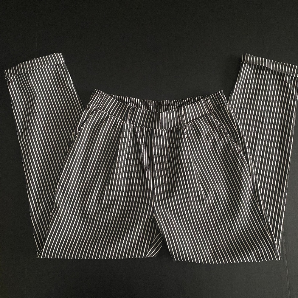 Striped size L ankle pants